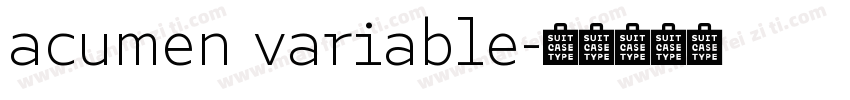 acumen variable字体转换